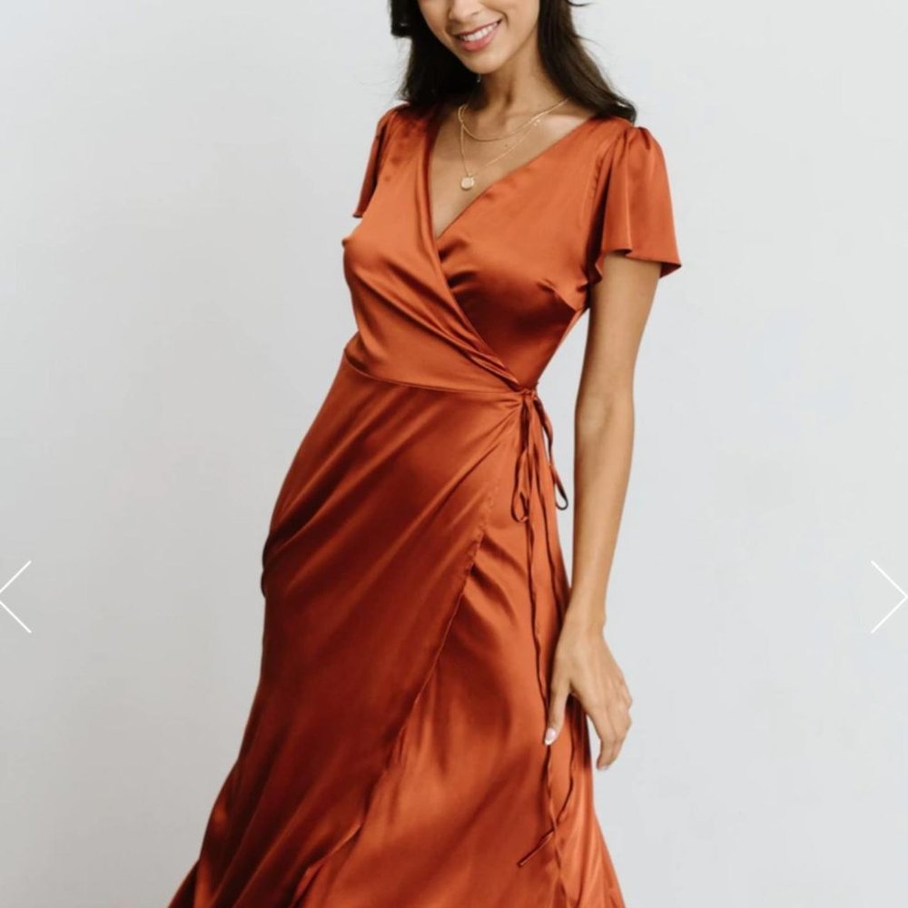 Krystal Satin Wrap Gown